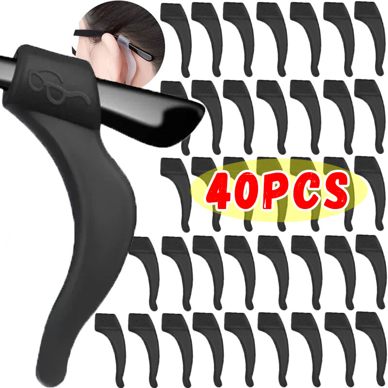 5/20pairs Silicone Anti-slip Ear Hooks Women Men Antiskid Glasses Leg Ear Sleeve Clear Anti-fall Eyewear Holder Accessories