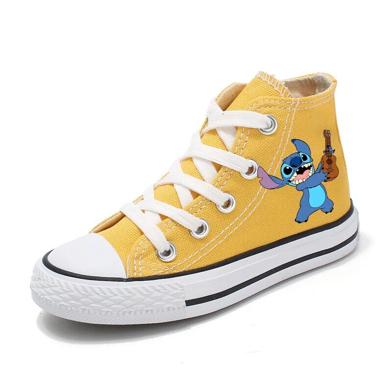 Children  Lilo Stitch Cartoon  Kids Shoes dsn Girl Boys Kids Canvas Fashion Shoes Sport Casual sneakers  Print Shoes Boys Tennis