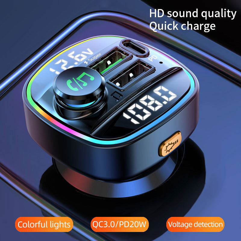 Bluetooth 5,0 FM Transmitter Car Radio Modulator MP3 Player Mit 22,5 W USB Super Quick Charge Adapter für Auto