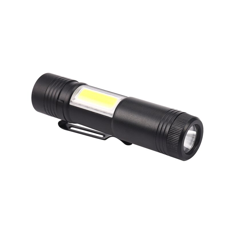 Nuova Mini torcia portatile in alluminio Q5 LED XPE & COB luce da lavoro Lanterna potente lampada torcia a penna 4 modalità utilizzare 14500 o AA
