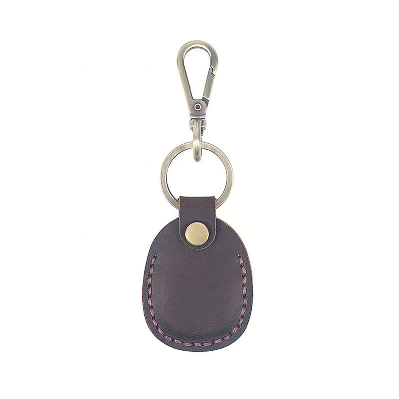 For Airtags Protective Case Retro High Quality Leather Keychain Portable Key Ring Access Card Storage Airtag Keychain