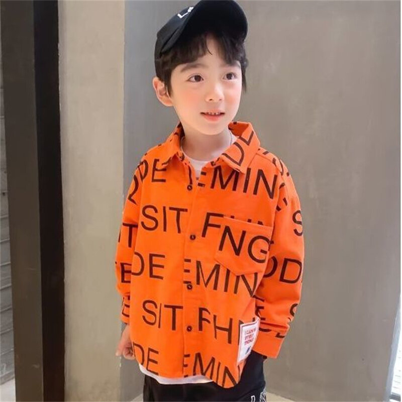 Boys Baby's Blouse Coat Jacket Outwear 2022 Letters Spring Autumn Overcoat Top Party High Quality Children's Clothing
