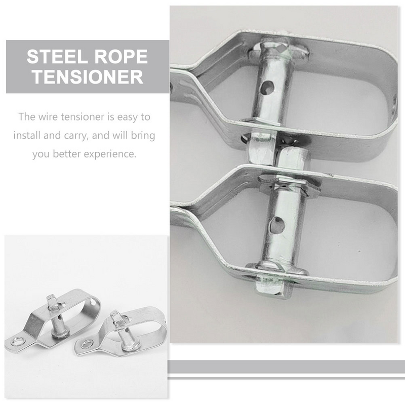 6 Pcs Picket Fence Garden Wire Tensioner Tool For Tensioning Cable Rope Steel Tightener Casting Metal Fencing Line