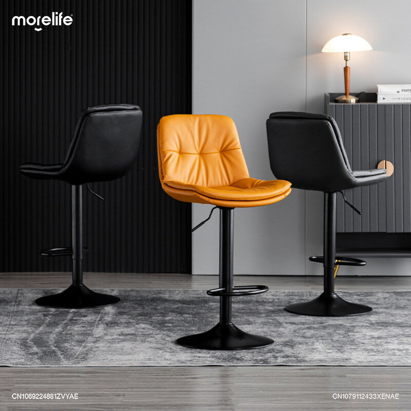 2024 New Nordic Lift Rotating Bar Chairs Home Modern Simple Backrest Creative Light Luxury Cash Register Chair High Feet Stool