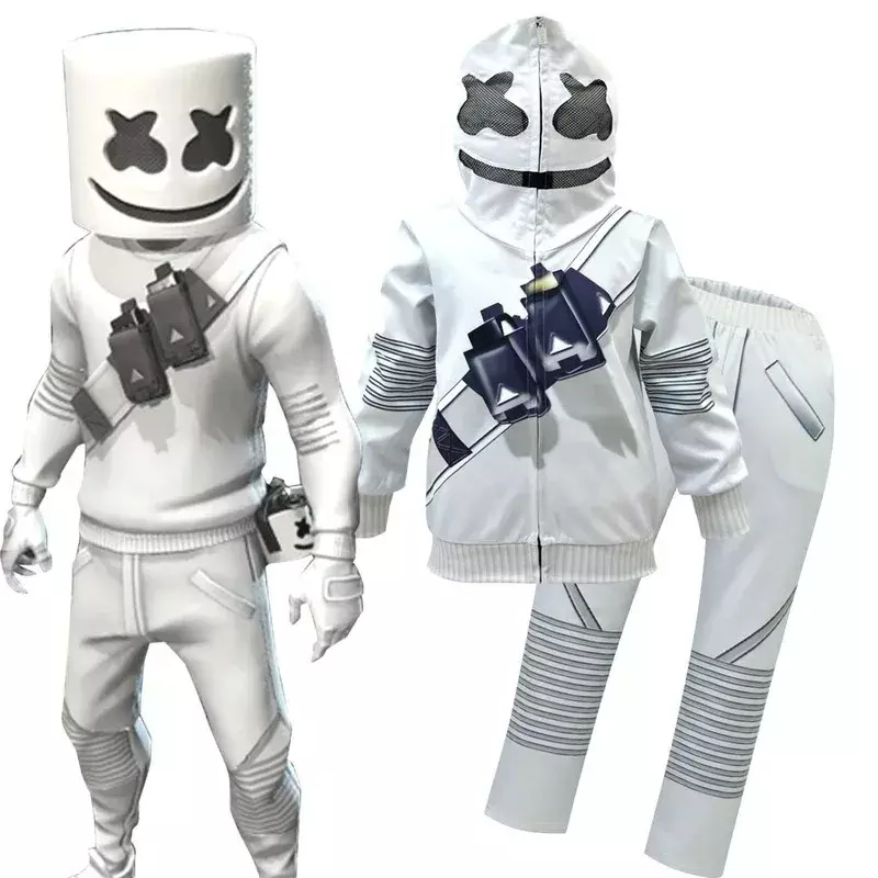 Costume de Cosplay pour Enfant Garçon, Accessoire de DJ avec Visage Souriant, Intéressant, Fortnite, Musique Trempée, pour ixd'Halloween, Grinch Gelloe