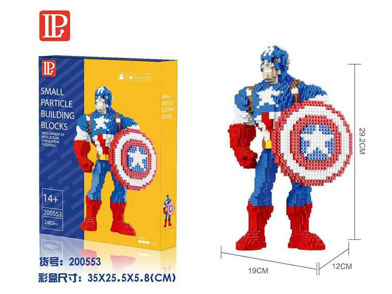 Captain Micro Building Blocks Black Panther Figure Superman Super Heroes Spider-Man Model Movie Mini Bricks Toys For Kids Gifts