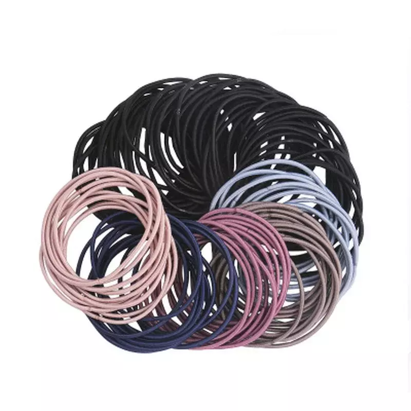 50 pz/100 pz/borsa accessori per capelli donna elastici Scrunchies fasce elastiche per capelli ragazze fascia decorazioni cravatte gomma per capelli