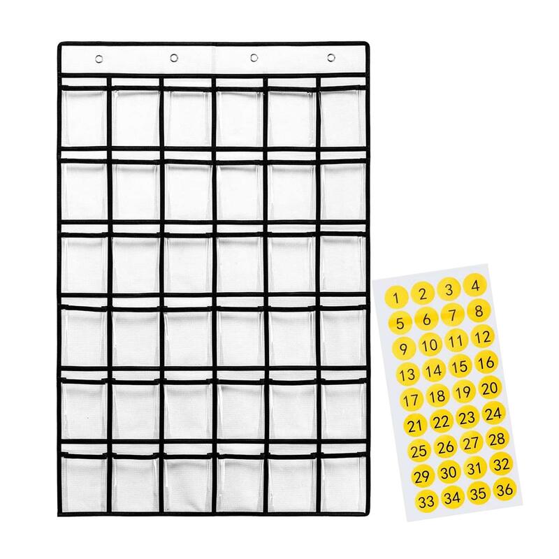 Classroom Pocket Chart Sundries Storage Organizer over Door Hanging Pocket Organizer for Dormitory Bedroom Children's Literacy