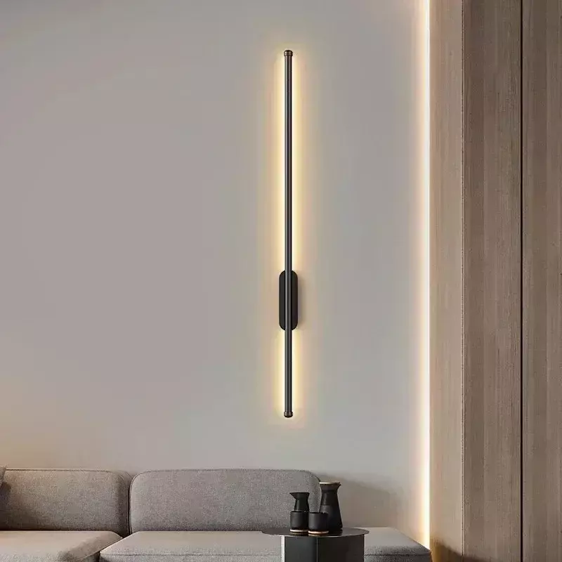 Lampu Dinding LED Modern, lampu dinding dalam ruangan, Dekor rumah, lampu dinding untuk ruang tamu, Kamar tidur, Sofa, latar belakang TV, setrip panjang, sederhana