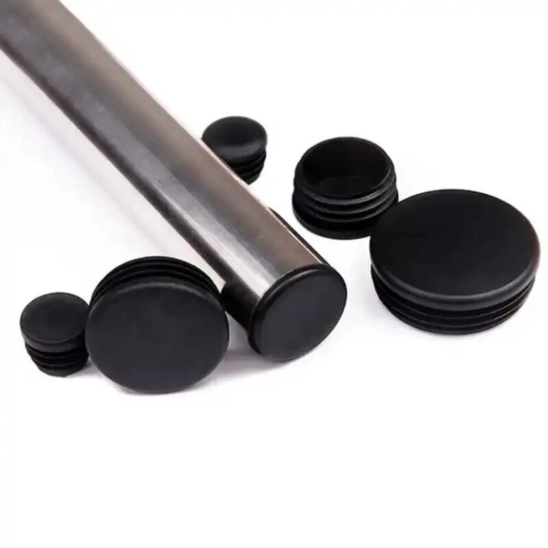 PP PE Plastic Tubing End Caps Pipe Plugs Stopper Chock Tube end Covers Desk Chair Glides Fence Post Push Fit Caps Tube Insert