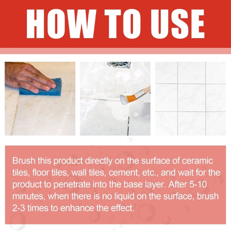 Anti-Leak Glues Bathroom Tile Waterproof Adhesive Sealer Frees Brush Transparent Waterproof Insulating Sealant Glues F0T1