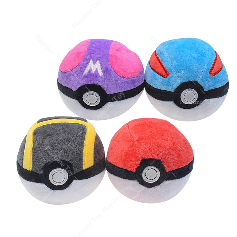 TAKARA TOMY-juguetes de peluche de Pokémon, Bola de Poke, Pokeball, juguetes de peluche suaves, regalos, 12CM, 1 unidad