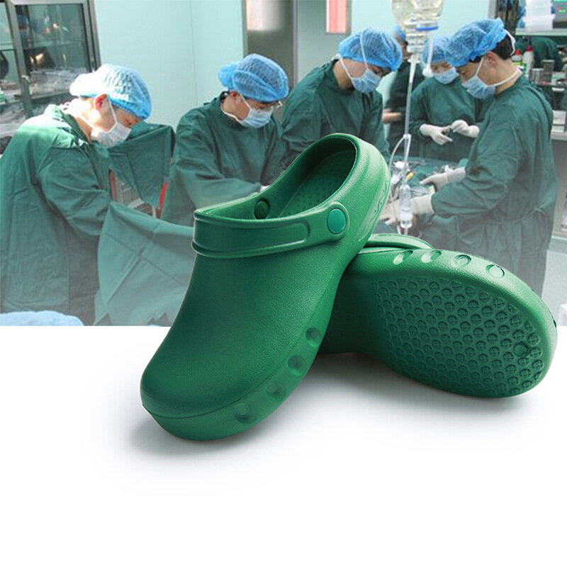 Blue Nursing Shoes for Medical Woman Work Clogs Surgical Shoes EVA Non-slip Hospital Operating Room Slipper Lab Doctor Nurse