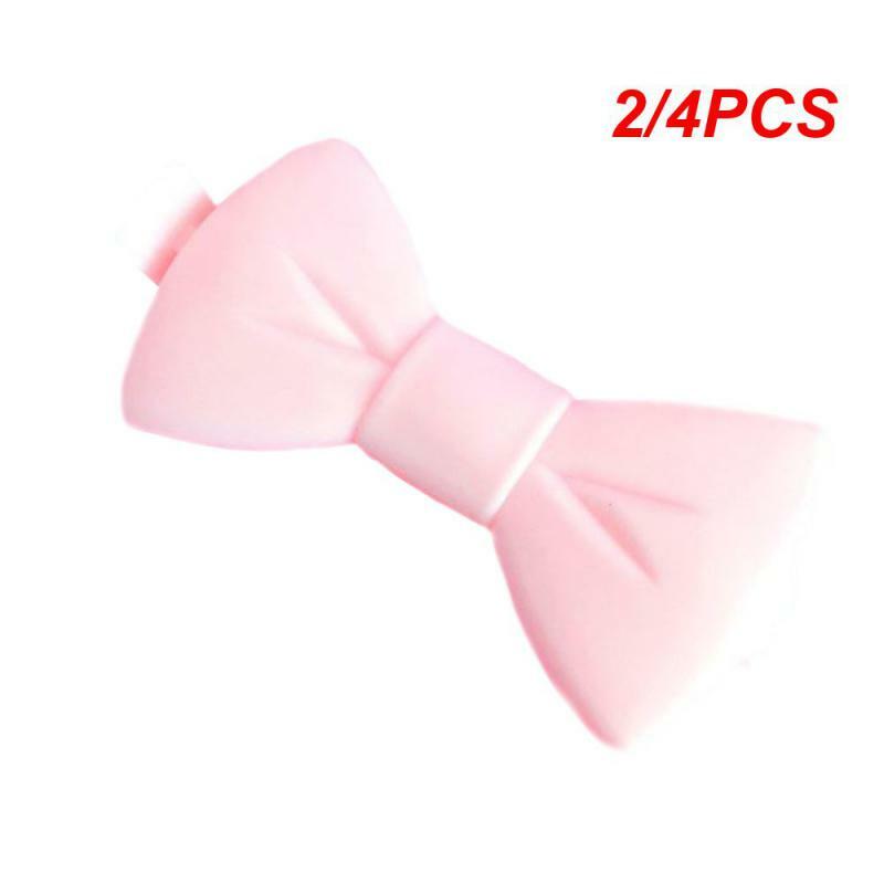 2/4PCS Girl Heart Cute Clip Creative Food Sealing Clip Bow Plastic Bag Discharge Spout Food Moisture-proof Seal Clip