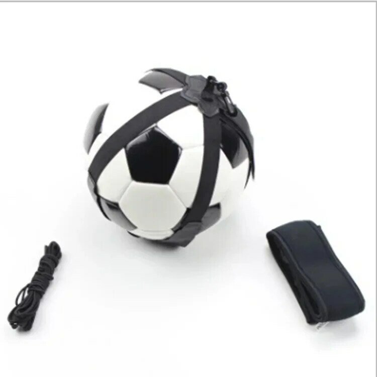 Tas jugle bola sepak bola anak-anak, peralatan latihan sepak bola, sabuk putar bantu anak-anak, tas jugle bola sepak bola, peralatan tendangan sepak bola