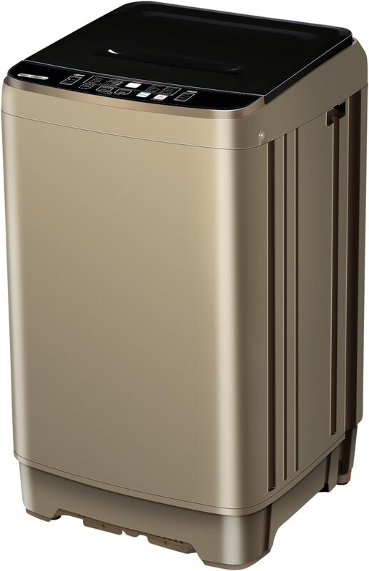 EUASOO-Full-Máquina De Lavar Roupa Automática, Lavadora Portátil Compacta, Drenar Bomba, 10 Programas, 8 Níveis de Água, 15.6lbs