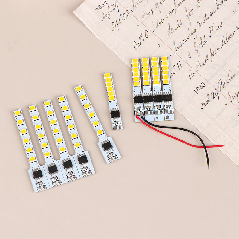 Lampu Sorot dioda lilin nyala api LED, 5 buah Aksesori bola lampu dekorasi PCB nyala lilin imitasi DIY
