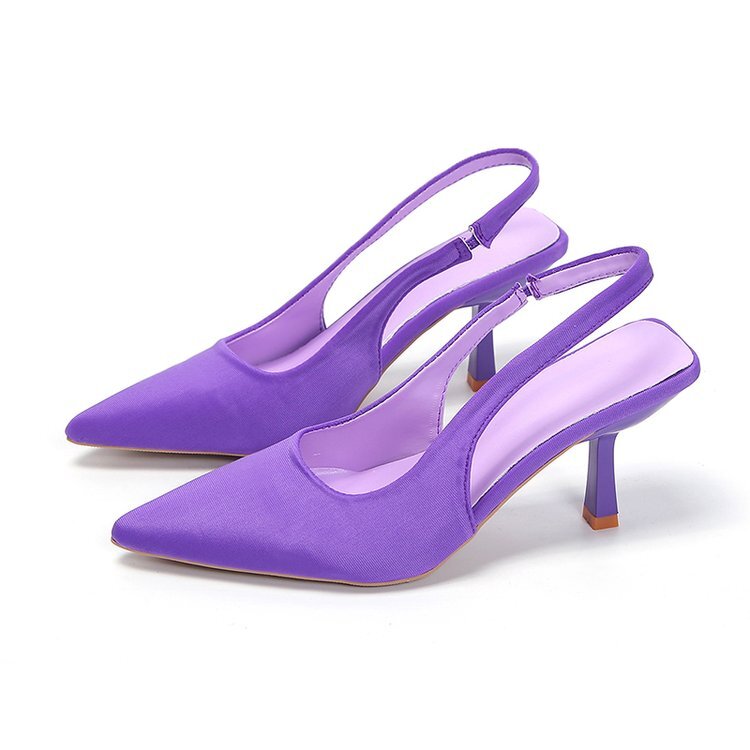 Sandalias de tacón alto con diamantes de imitación para mujer, zapatos de tacón de aguja con tira trasera, Para Boda y novia, 2024