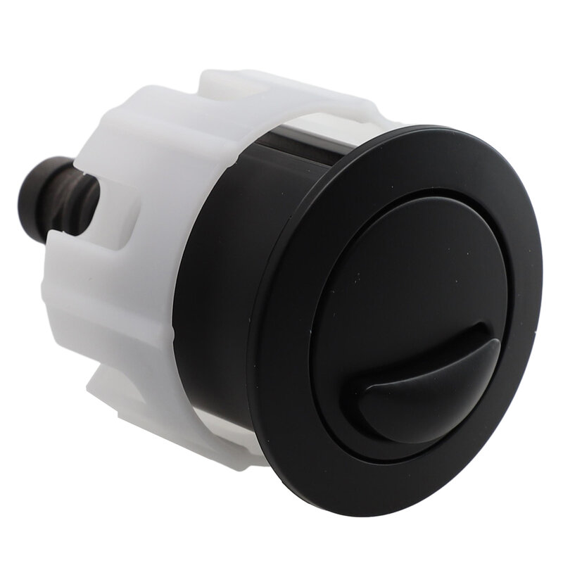 Botón pulsador de interruptor, tanque redondo de ahorro de agua, 38-49mm, accesorios, cubierta negra, reemplazo duradero para mejoras en el hogar