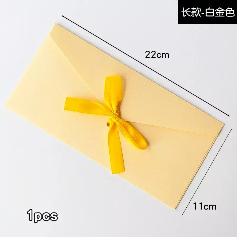 220*108mm Retro European Style Colored Pearlescent Paper Envelope Ribbons for Wedding Invitations High-grade Business Packing