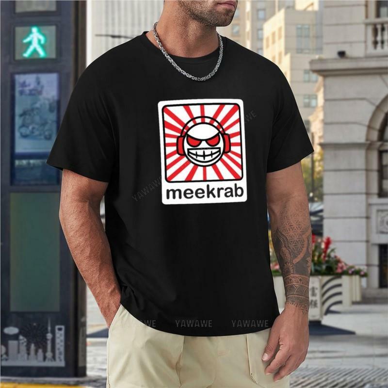 Kaus pria bermerek kaus Meekrab untuk anak laki-laki kaus kucing pakaian pria merek top kaus