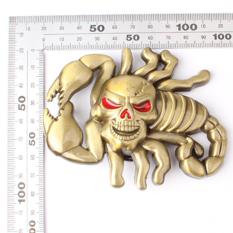 Scorpion King Belt Buckle Golden Red Eyed Skull The Symbol of A True Man
