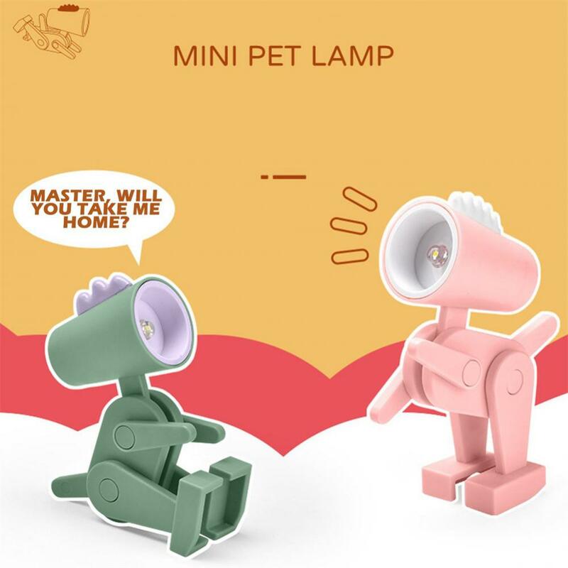 Mini lámpara LED de noche plegable para niños, luz decorativa de noche con diseño de dinosaurio bonito, ideal para regalo, sala de estar creativa, dormitorio y mesita de noche