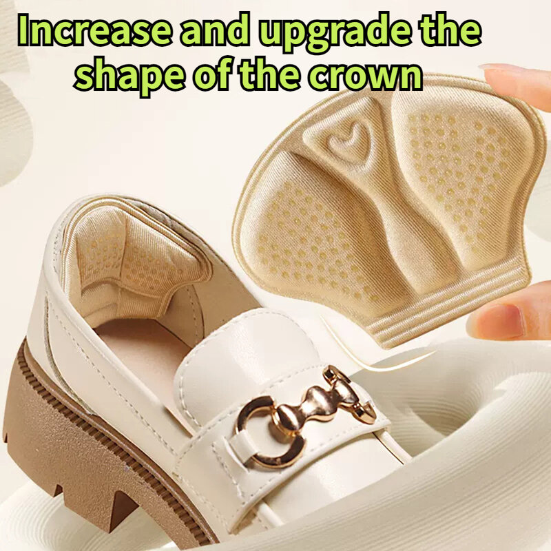 2Pair Heel Stickers Heel Protectors Sneaker Shrinking Size Insoles Anti-wear Feet Shoe Pad Adjust Size High Heel Cushion Inserts