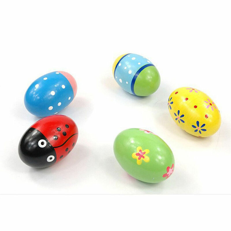 Music Shaker Egg wood 1 Pc Baby Colorful Musical Percussion sonaglio sostituzione Classroom Music Early Learning Toy