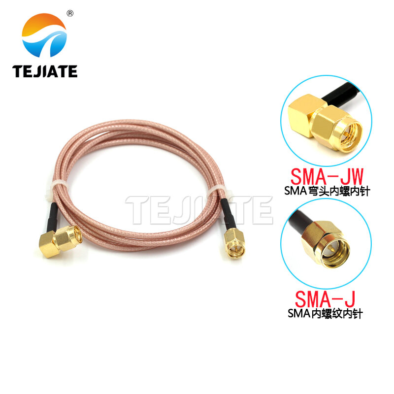1 buah kabel adaptor SMA kabel RF kabel ekstensi RG316 kabel koneksi SMA bengkok jantan ke SMA Pria lurus bengkok SMA