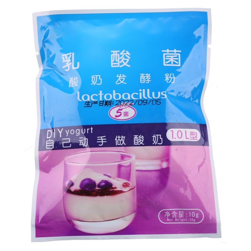 Bifidobacterium-arrancador de yogur Natural, rico en 5 tipos de probióticos, 1g-1l, 10g * 1 paquete, hacer postre en casa