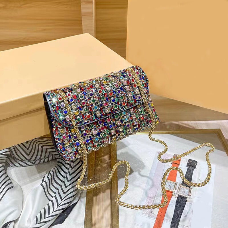 JIOMAY-monederos de diseñador de lujo para mujer, bolsos cruzados de lujo, a la moda, con diamantes de imitación, 2024