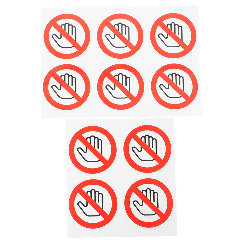 10 Pcs Label Stickers Safety Labels Adhesive Warning Signs Applique Decals Device Do Not Touch Baby