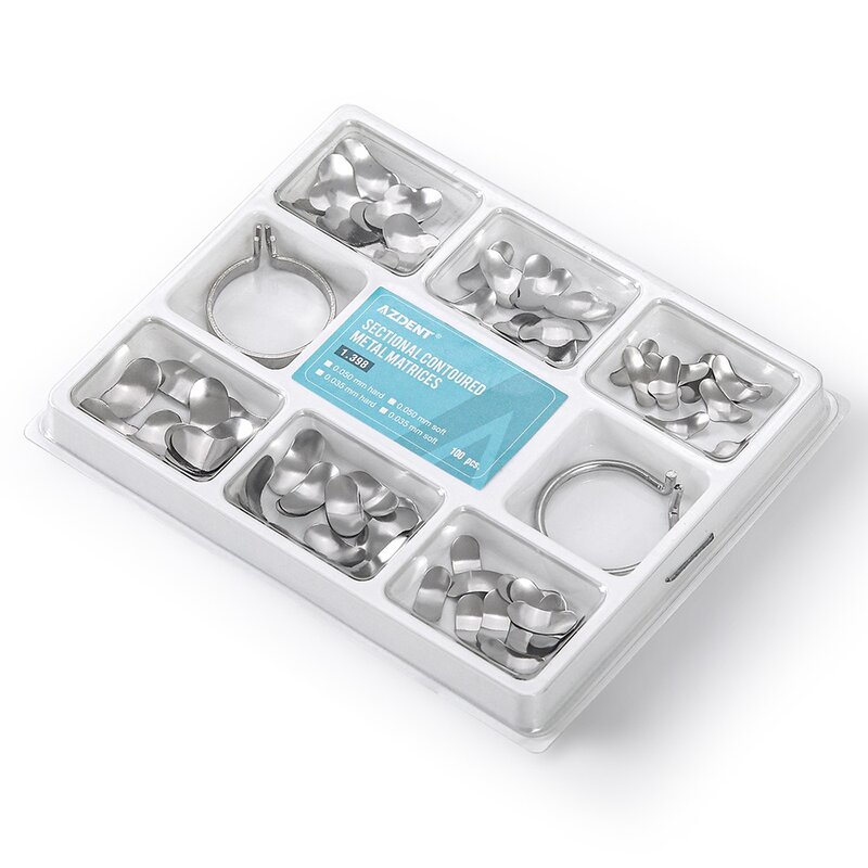 100 шт./коробка, стоматологические секционные Контурные матричные ленты, клиновидные S/M/L