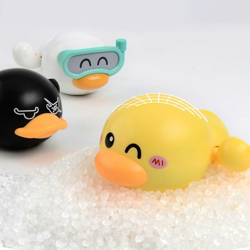 Baignoire de natation en forme de petit canard pour enfant, jouet de bain mignon, style dessin animé, horloge, eau