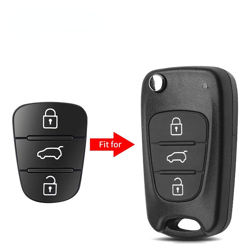 Сменный резиновый чехол для ключей KEYYOU с 3 кнопками для Hyundai IX35 I30, Accent, Kia K2, K5, Rio Flip дистанционный ключ-брелок от машины