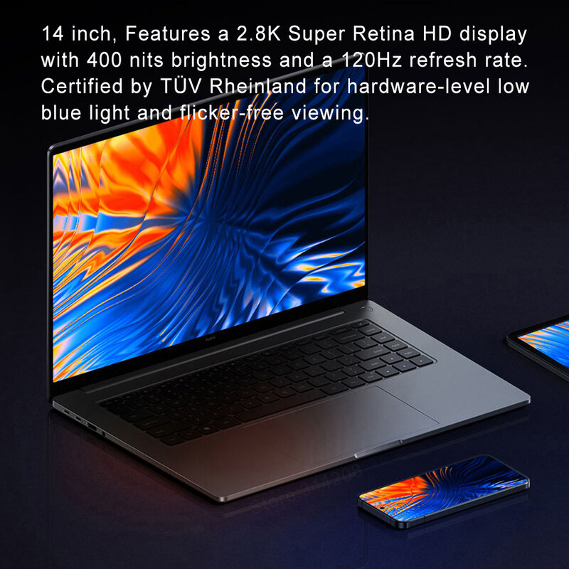 Xiaomi-Redmi Book Pro 14 Laptop, Intel Ultrabook, Computador PC, RAM 32GB SSD, 1TB, 14 ", 2.8K, 120Hz, 125H, 7, 155H, 120Hz
