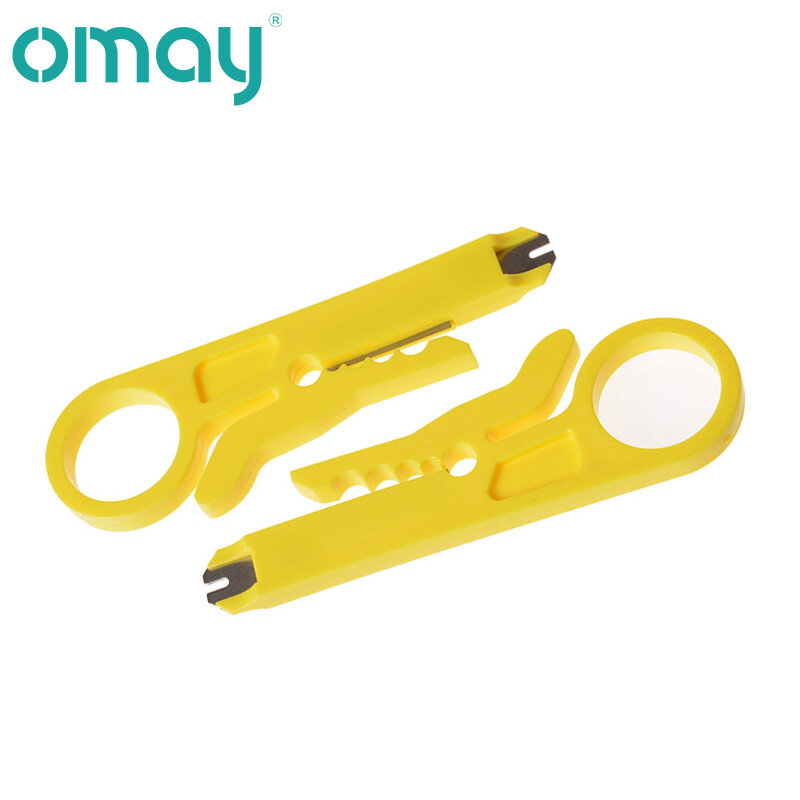 OMAY Mini Portable Wire Stripper Cutter Impact Punch Down Tool 110 Blade for Network Wire Cable  Line Tool Wire Stripper Knife
