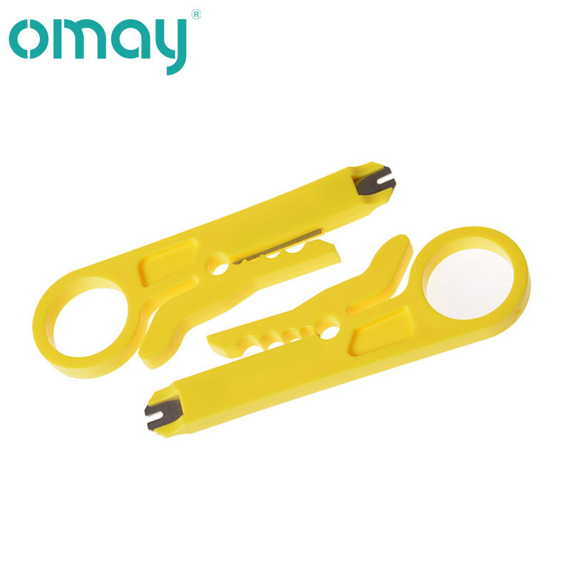 Omay Mini Draagbare Wire Stripper Cutter Impact Kabelgereedschap 110 Blade Voor Netwerk Draad Kabel Line Tool Draad Stripper mes