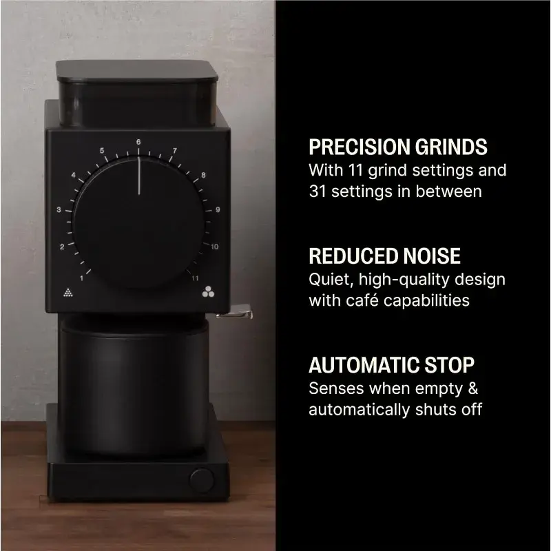 Fellow Gen 2 Ode Brew Grinder - Burr, Electric Coffee Bean Grinder with 31 Settings for Drip, French Press & Cold Brew