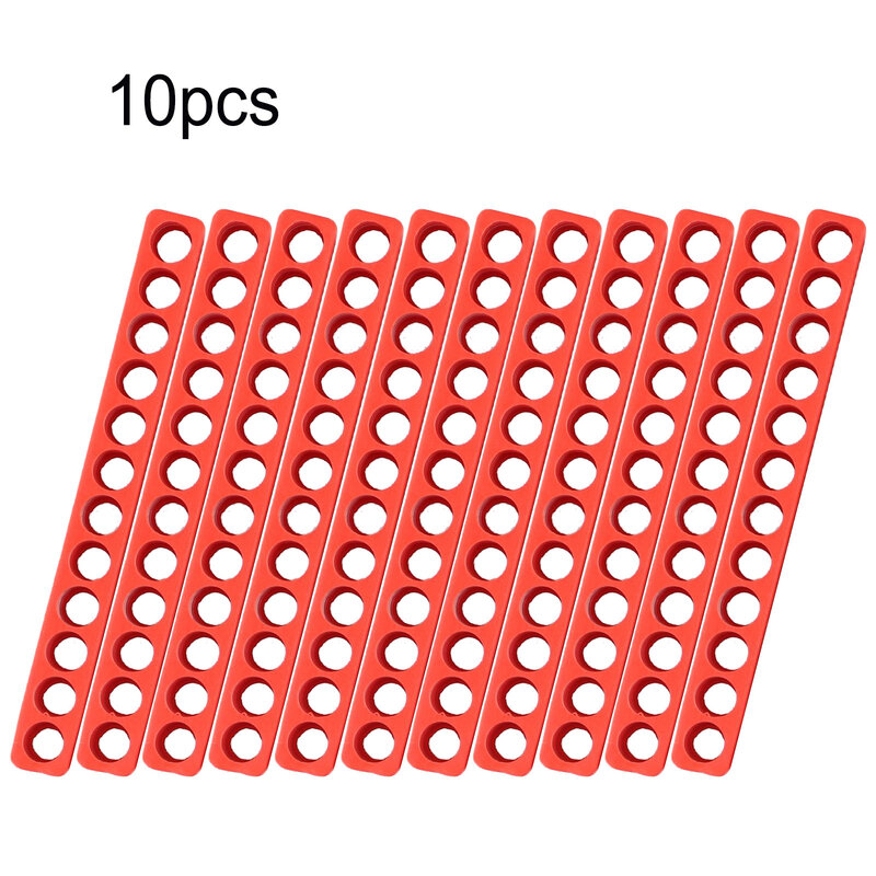 Hochwertig-Soporte de broca de almacenamiento, vástago hexagonal, broca de plástico, destornillador rojo, 10 piezas