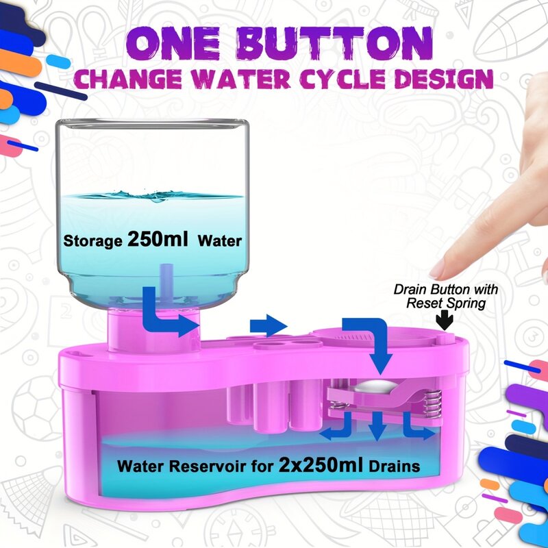 Neuer Pinsel reiniger mit Abfluss knopf automatische Wasser zirkulation Pinsel reinigungs maschine Reinigungs eimer Kunstwerk zeuge