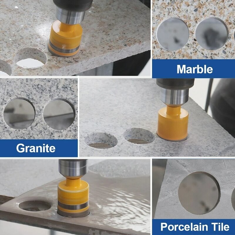 HIGHDRIL Diamond Vacuum Brazed Drill Bits Triangular Shank Core Holes Bits Dia30mm For Granite Ceramic Concret Diamond Tools
