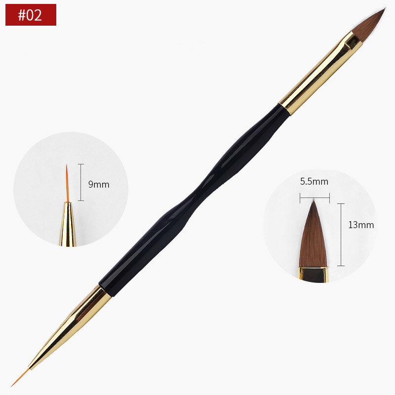 Nuova vendita calda doppia testa pennelli per Nail Art Nail Art UV Gel Polish Design Dot pittura dettaglio pennelli per penna Set di penne per Nail Art