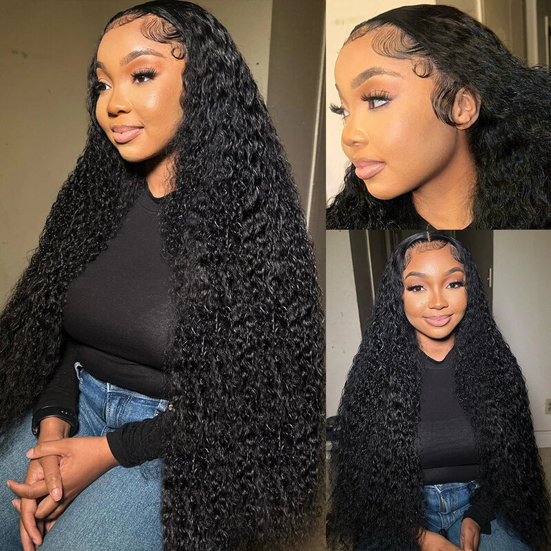 13x4 13x6 Deep Wave Transparent Lace Frontal Human Hair Wigs Brazilian Human Remy Curly Hair For Black Women Deep Wave