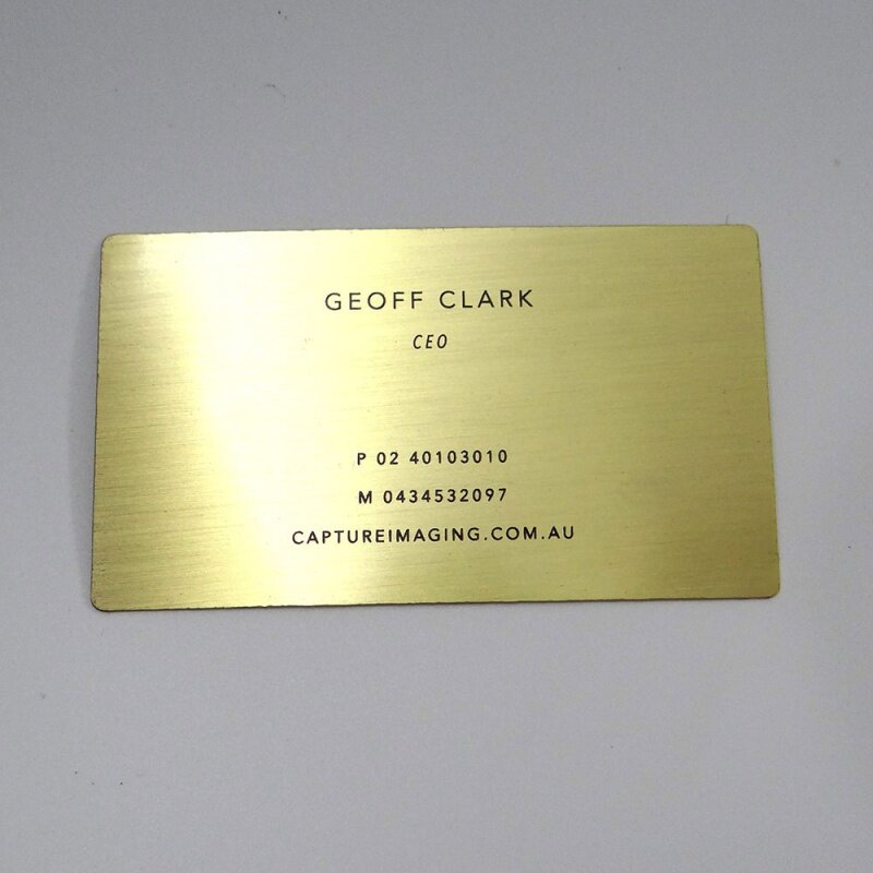 Customized product、stainless steel gold mirror etched / laser engraving metal business card with credit card size