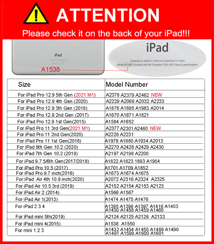 Funda de silicona con Portalápices para iPad Air 9,7, 11 Pad Air 4, 5, 10,9, 3, 10,5, 10,2, 2024