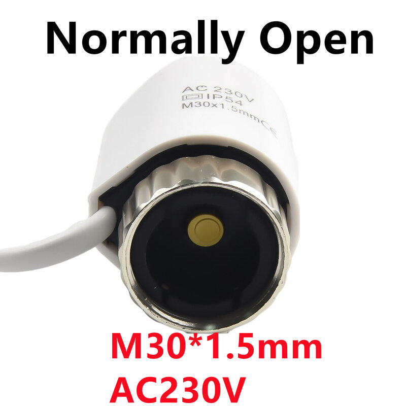 AC230V katup aktuator pemanas aktuator termal elektrik M30 * 1.5mm untuk sistem katup Radiator pemanas bawah lantai-pemanas 5 ~ 60 °