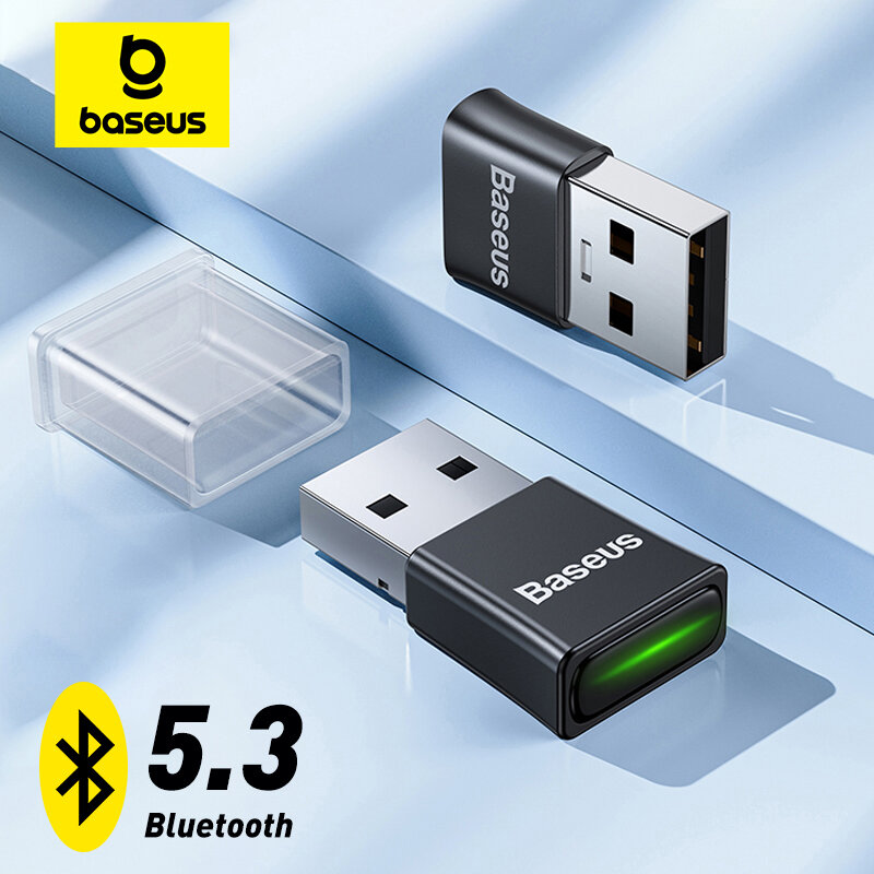 Baseus-Bluetooth 5.3 USBアダプター,PC,ラップトップ,ワイヤレススピーカーレシーバー,オーディオ送信機用