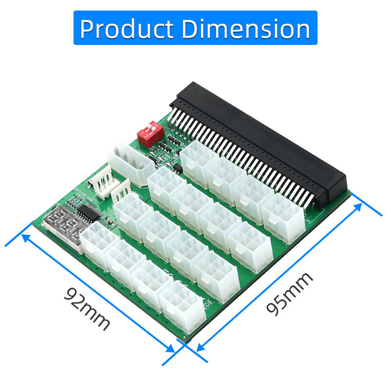 ATX 16x 6Pin 12V Power Supply Breakout Board with synchronization and remote management for  BTC Mining